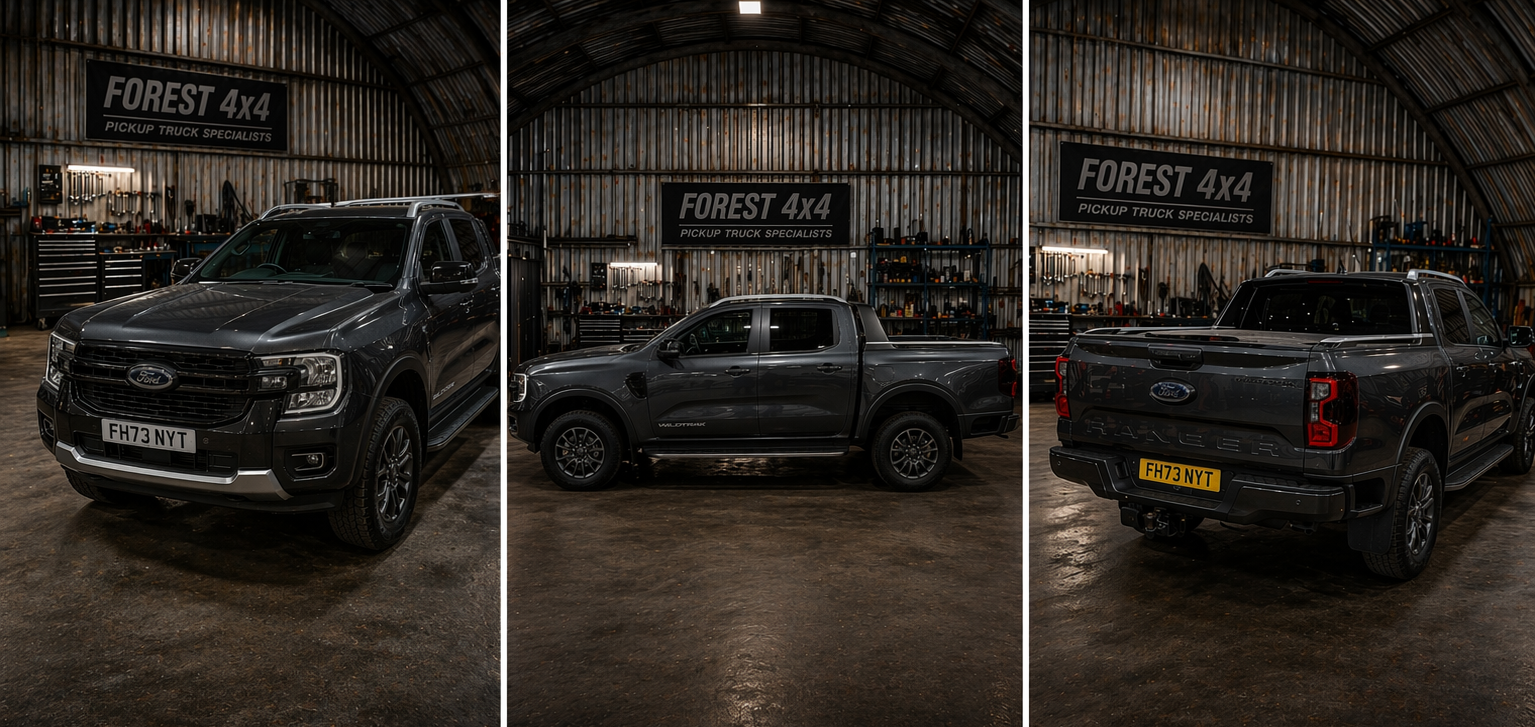 Ford Ranger Wildtrak 2024 in workshop – 4x4 servicing Gloucestershire Forest of Dean pickup truck specialist